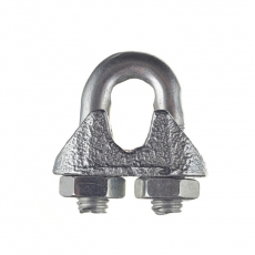 Зажим троса дугообразный 5 мм DIN 741 (2 шт) - ярлык ( 0,031 кг) | 102736 | Tech-KREP