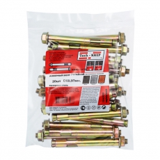 Анкерный болт с гайкой 10х97 (20 шт) - пакет ( 1,009 кг) | 124329 | Tech-KREP