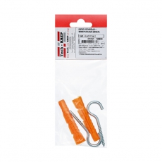 Шуруп-полукольцо 5х40 с универсальным дюбелем 8,0х51 (2шт) - пакет | 114329 | Tech-KREP