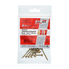 Саморез ШУж 4,0х35 пот. гол. (16 шт) - пакет ( 0,033 кг) | 102492 | Tech-KREP