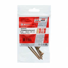 Саморез ШУж 4,5х80 пот. гол. (6 шт) - пакет ( 0,034 кг) | 136371 | Tech-KREP