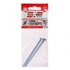 Болт DIN933 8.8 с шестигранной головкой оцинк. М6х100 (2 шт) - пакет ( 0,043 кг) | 126494 | Tech-KREP