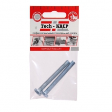 Болт DIN933 с шестигранной головкой оцинк. М8х80 (2 шт) - пакет ( 0,065 кг) | 126512 | Tech-KREP