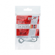 Шуруп-полукольцо 4,0х30 (4шт) - пакет | 103887 | Tech-KREP