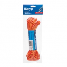 Шнур вязанно-плетенный ПП 3 мм хозяйств., цветной, 20 м | 139928 | Tech-KREP