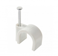 Скоба для кабеля круглая А14 мм (30 шт) - пакет | 103653 | Tech-KREP