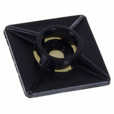 Площадка под хомут 27х27 нейлон чёрная самокл (20 шт) - пакет | 106194 | Tech-KREP