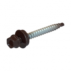 Саморез КР св. 4,8х51 RAL-8017 (шокол. корич.) (200 шт) - ведро ( 1,462 кг) | 103286 | Tech-KREP