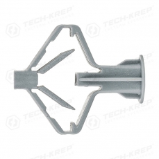 Дюбель (анкер) Бабочка полипропилен 10х50 (30 шт) - коробка ( 0,083 кг) | 111491 | Tech-KREP