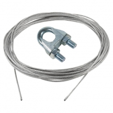 Набор для крепления скважинного насоса из нерж. стали (Трос 3х30м + Зажим) (4шт) - | 151825 | Tech-KREP