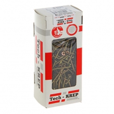 Саморезы универсальные 50х3,5 мм (200 шт) желтые - коробка с окном ( 0,41 кг) | 102238 | Tech-KREP