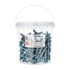 Дюбель-гвоздь 6х40 гриб. манжета (полипропилен) (150 шт) - ведро ( 0,576 кг) | 101989 | Tech-KREP