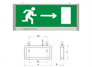 Светильник светодиодный аварийный с БАП TLEM 01-1-C12 380x150x20мм 3Вт LED Лм IP20 | 16043 | TechnoLux