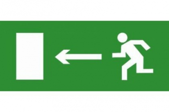 Эвакуационный знак ЭП03 Налево 140x280 мм | ЭП03 140280 | TechnoLux