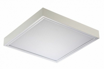 Светильник люминесцентный накладной с БАП TL418 OL EL EM 620x620x85мм без ламп IP20 опал | 10782 | TechnoLux