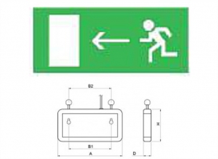 Светильник светодиодный аварийный с БАП TLEM 01-1-C13 380x150x20мм 3Вт LED Лм IP20 | 16050 | TechnoLux