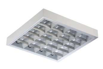 Светильник люминесцентный накладной TL418 W EL 620x620x85мм без ламп IP20 белый | 10294 | TechnoLux