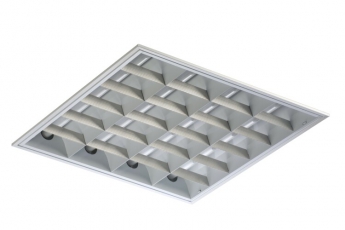 Светильник люминесцентный встраиваемый ЭПРА TLC418 W EL 595x595x85мм без ламп IP20 белый | 15589 | TechnoLux