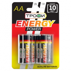 Батарейка щелочная (алкалиновая) LR6-6BL (60/480/19200) (AA) | Б0017607 | ТРОФИ