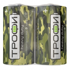 Батарейка солевая (ЭП) R20-2S Классика (12/288/6912) (D) | Б0023146 | ТРОФИ