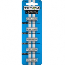 Батарейка щелочная (алкалиновая) A27-5BL (100/1000/60000) (27A)  | C0034939 | ТРОФИ