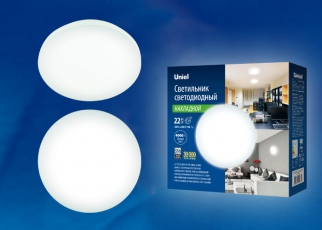 Светильник светодиодный накладной круг ULI-B311 22W/NW/29 RONDA круг 4000K 1500Лм. Диаметр 290мм. белый | UL-00003366 | Uniel