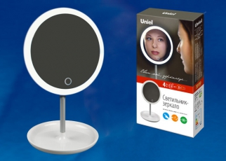 Светильник настольный TLD-590 White/LED/80Lm/6000K/Dimmer зеркало 4W акк 37V/600mAh сенсор диммер Белый | UL-00002758 | Uniel