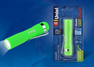 Фонарь универсальный S-LD045-B Green «Simple Light Debut», пластик, 0,5 Watt LED, упаковка блистер, 1хАА н/к, цвет зеленый | UL-00000209 | Uniel
