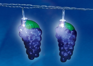 Гирлянда светодиодная на эл.пит. 2AA Виноград ULD-S0400-010/STB/2AA WHITE IP20 GRAPES 4м. 10 белых диодов, шнур прозр. | UL-00003392 | Uniel