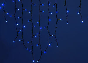 Бахрома с коннекторами светодиодная с контроллером ULD-B3010-200/TBK BLUE IP67 3 м. 200 диодов, шнур белый, соед | UL-00003932 | Uniel