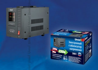 RS-1/500LS Стабилизатор напряжения «Standard» релейный однофазный напольный, 70-275 В, 500ВА | 09496 | Uniel