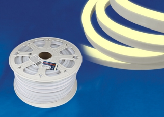 Лента светодиодная 220В IP75 NEON 50 м теплый белый свет 3000К ULS-N21-2835-120LED лента /m-8mm-IP67-220V-8W/m-50M-WW | UL-00002925 | Uniel