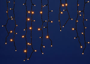 Бахрома с коннекторами светодиодная с контроллером ULD-B3010-200/TBK WARM WHITE IP67 , 3 м. 200 диодов, шнур черный, соед | UL-00003934 | Uniel