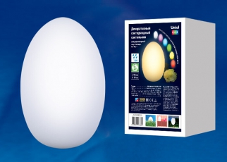Декоративный аккумуляторный светильник ULG-R003 019/RGB IP54 EGG | UL-00003302 | Uniel