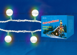 Гирлянда светодиодная «Радуга» ULD-S0700-050/DTA RGB IP20 RAINBOW 50 диодов, 7 м, RGB, IP20, шнур прозр. | 09581 | Uniel