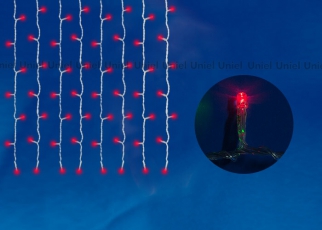 Занавес светодиодный с контроллером ULD-C2030-240/DTA RED IP20 3х2м, 240 диодов. Красный свет. шнур прозр. | 06741 | Uniel