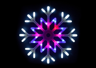 Фигура-подвеска светодиодная на елку ULD-H4040-048/DTA MULTI IP20 SNOWFLAKE | UL-00001403 | Uniel