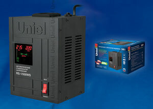 RS-1/500WS Стабилизатор напряжения «Standard» релейный однофазный настенный, с гальванической развязкой, 500ВА | 07378 | Uniel