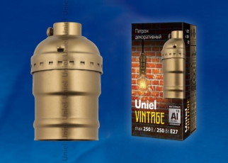 Патрон декоративный DLC-V-H01/E27 BRONZE «Vintage». Без выключателя. алюминий, цвет бронза | UL-00000531 | Uniel