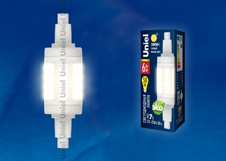 Лампа светодиодная LED-J78-6W/WW/R7s/CL PLZ06WH LED 6W прозр цоколь R7s | UL-00001554 | Uniel