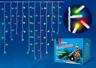 Бахрома с коннекторами светодиодная с контроллером ULD-B3010-200/SWK MULTI IP67 3 м. 200 диодов, шнур белый, соед | UL-00002271 | Uniel