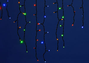 Бахрома с коннекторами светодиодная с контроллером ULD-B3010-200/TBK MULTI IP67 3 м. 200 диодов, шнур черный, соед | UL-00003933 | Uniel