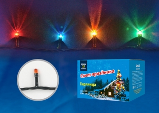 Гирлянда с контроллером UDL-S2500-500/DGA MULTI IP20 MINI 25м. 500 миниламп накаливания. мультиколор. шнур зеленый | UL-00003947 | Uniel