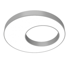 Светильник светодиодный Cosmo excentric подвесной 50Вт 4000 К 900x115 мм RAL7045 серый муар с расс. опал DALI | V1-R0-7X503-30D01-2005040 | VARTON