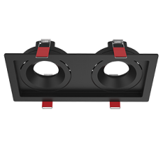 Рамка для модульного светильника FLEX 50 11 двойная встраиваемая 110х220х55мм RAL9005 черн. муар поворотная | V1-R0-T0435-10010-2000000 | VARTON