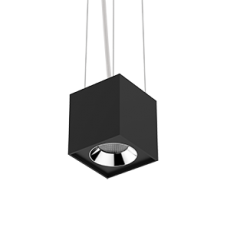 Светильник светодиодный DL-02 Cube подвесной 100х110 мм 12Вт 4000K 35° RAL9005 черный муар | V1-R0-90360-30000-2001240 | VARTON