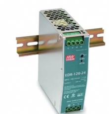 Источник питания на DIN-рейку 24 В,5 А,120 Вт, MEANWELL, I класс защиты, 40х125х113 мм | EDR-120-24 | VARTON