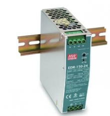 Источник питания на DIN-рейку 24 В,6.5 А,156 Вт, MEANWELL, I класс защиты, 40х125х113 мм | EDR-150-24 | VARTON