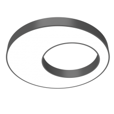 Светильник светодиодный Cosmo excentric подвесной 110Вт 3000 К 1200x115 мм RAL9005 черный муар с расс. опал DALI | V1-R0-9X504-30D01-2011030 | VARTON