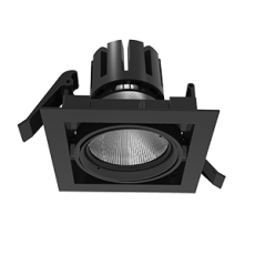 Cветильник светодиодный DL-TETRIS поворотный 35° 165*165*140mm 25W 4000K IP20 RAL9005 черный матовый | V1-R0-90424-10000-2002540 | VARTON